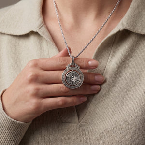 yin yang pendant silver