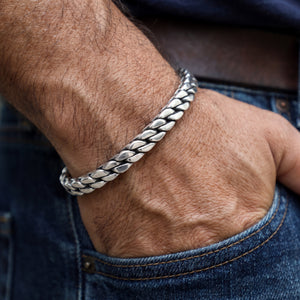 Men's sterling silver 925 heavy cuff 