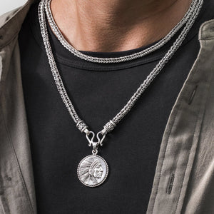 Braided silver chain