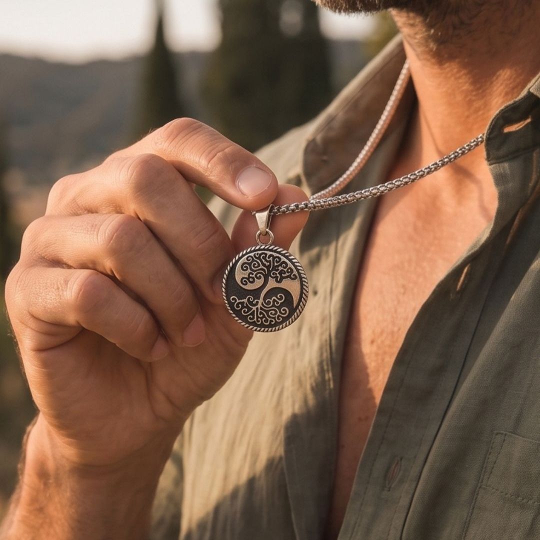 tree of life pendant silver 925 for men