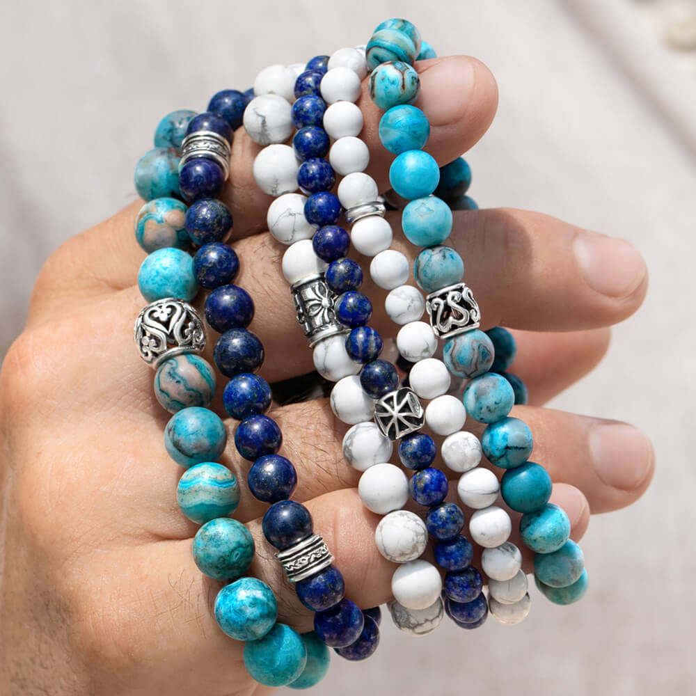 Gemstone beaded bracelet