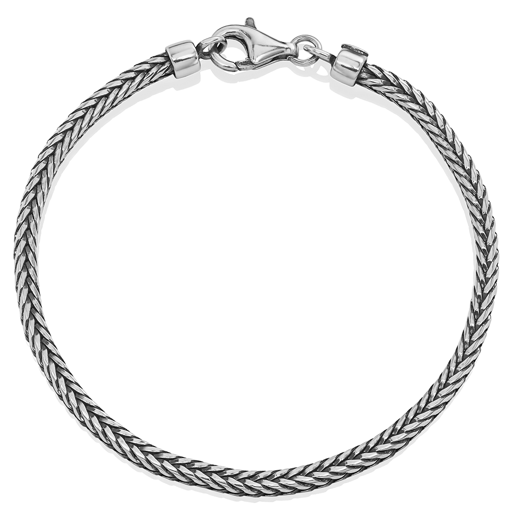 silver bracelet with clasp