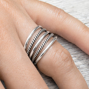 Stacking silver rings