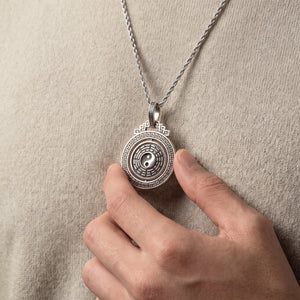 sterling silver yin yang pendant