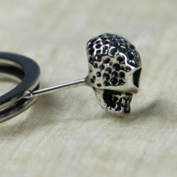 high quality silver skull earrings