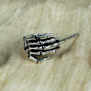 skeleton hand punk earrings high quality silver vy jewelry for women girls gift