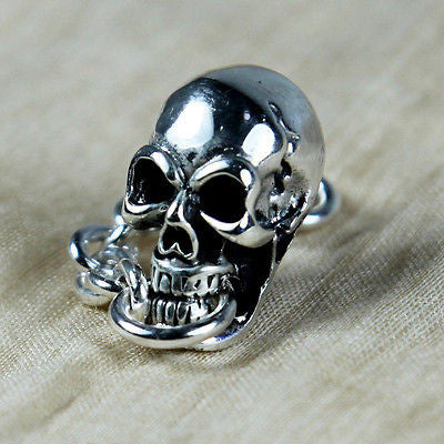 cool punk skull earrings design women high quality silver