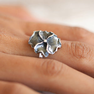 Silver Flower Ring