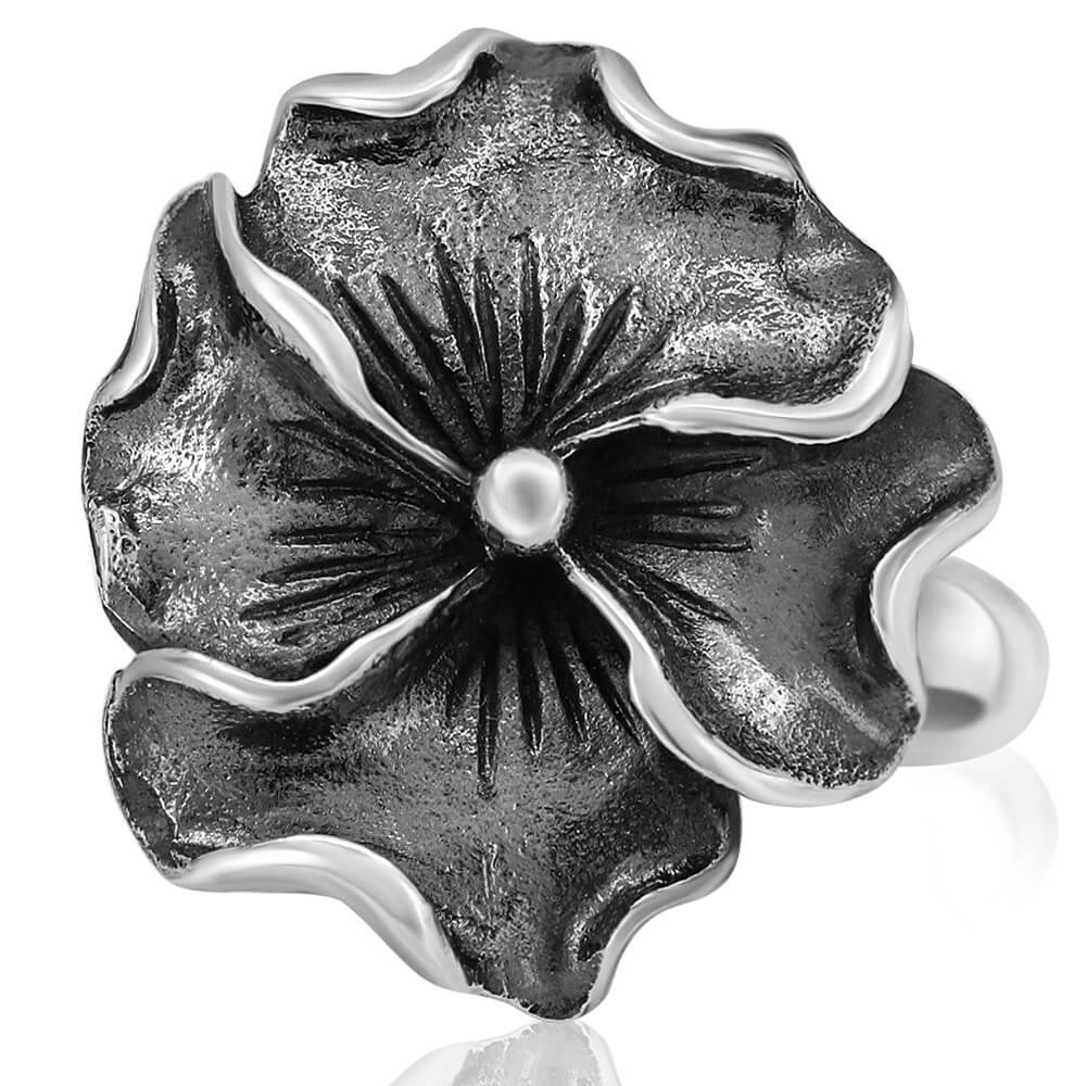 Silver Flower Ring