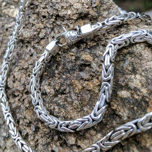 silver men necklace