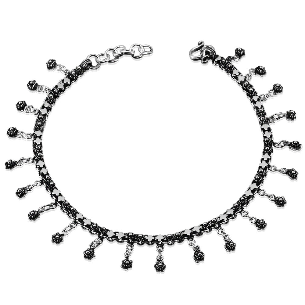 silver anklet