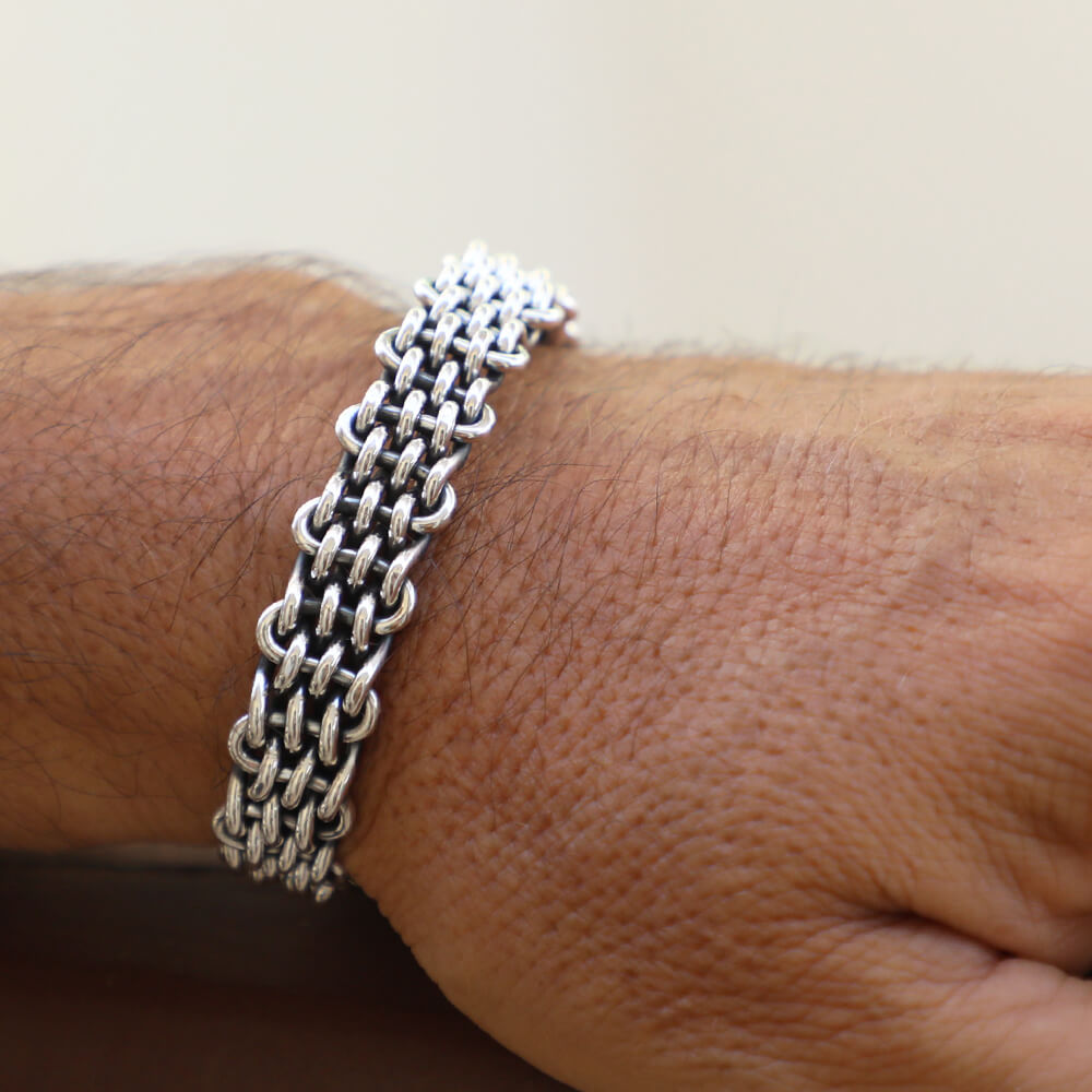 men silver cuff