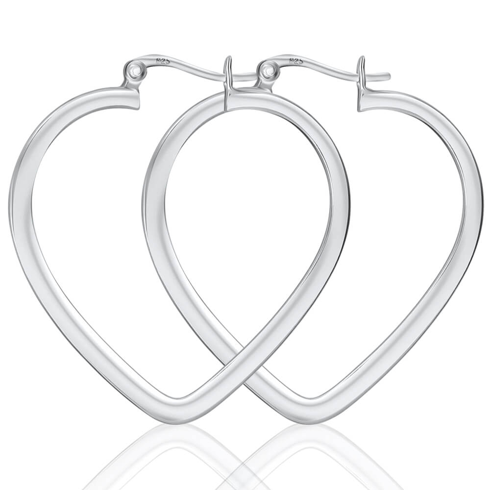 heart earrings hoops