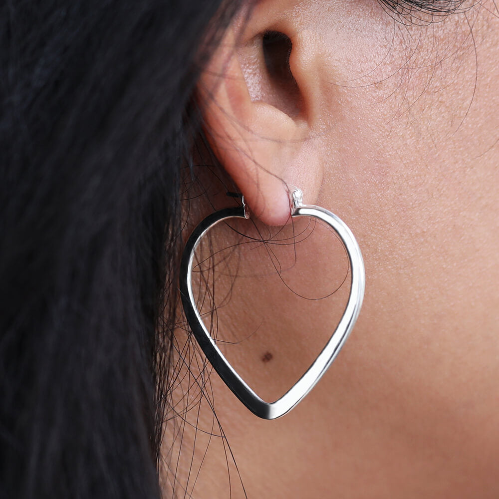heart earrings hoops