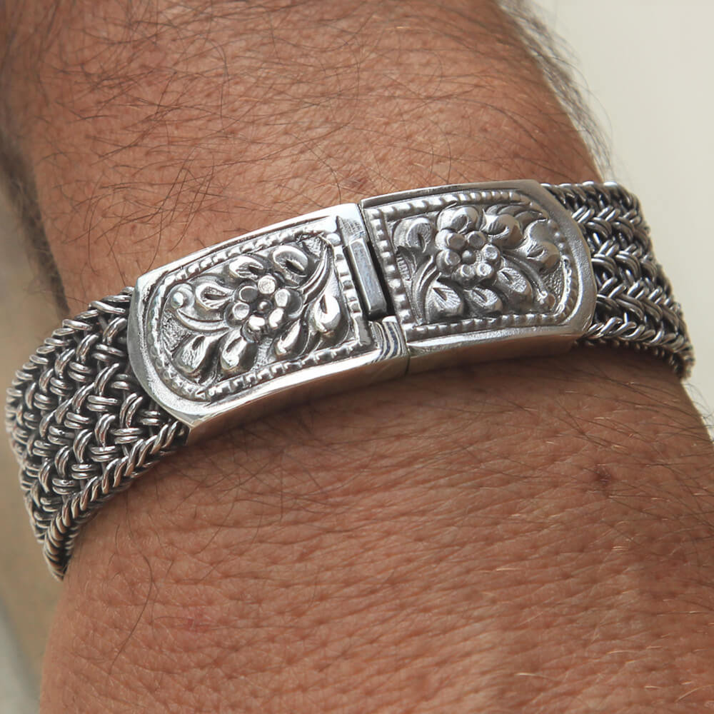 men silver bracelet