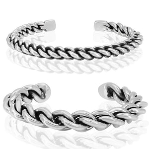 Men silver cuff bracelets