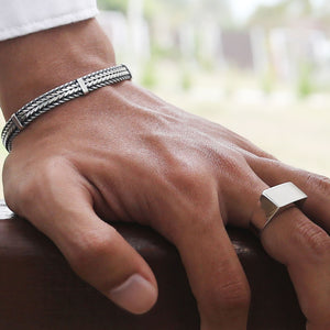 men silver bracelet