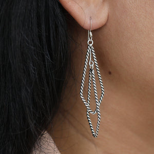 silver dangle earrings