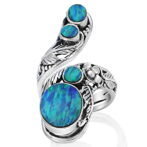 blue opal ring