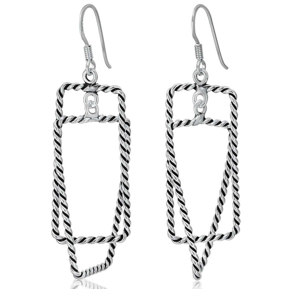silver dangle earrings