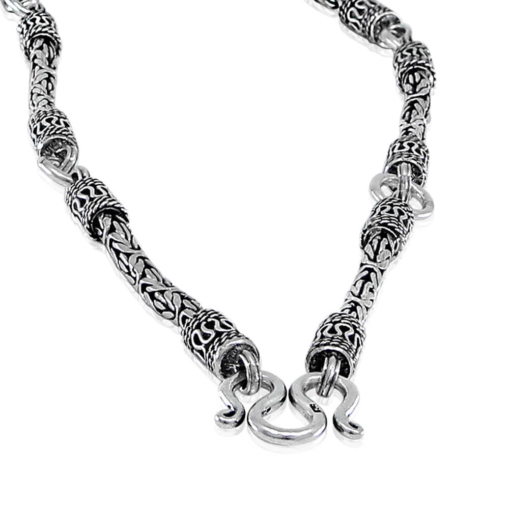silver men necklace