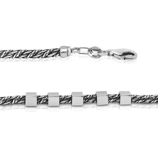 Made in Italy 925 Sterling Silver Men Bracelet Size 7 8 8.5 9 10 inch VY  Jewelry