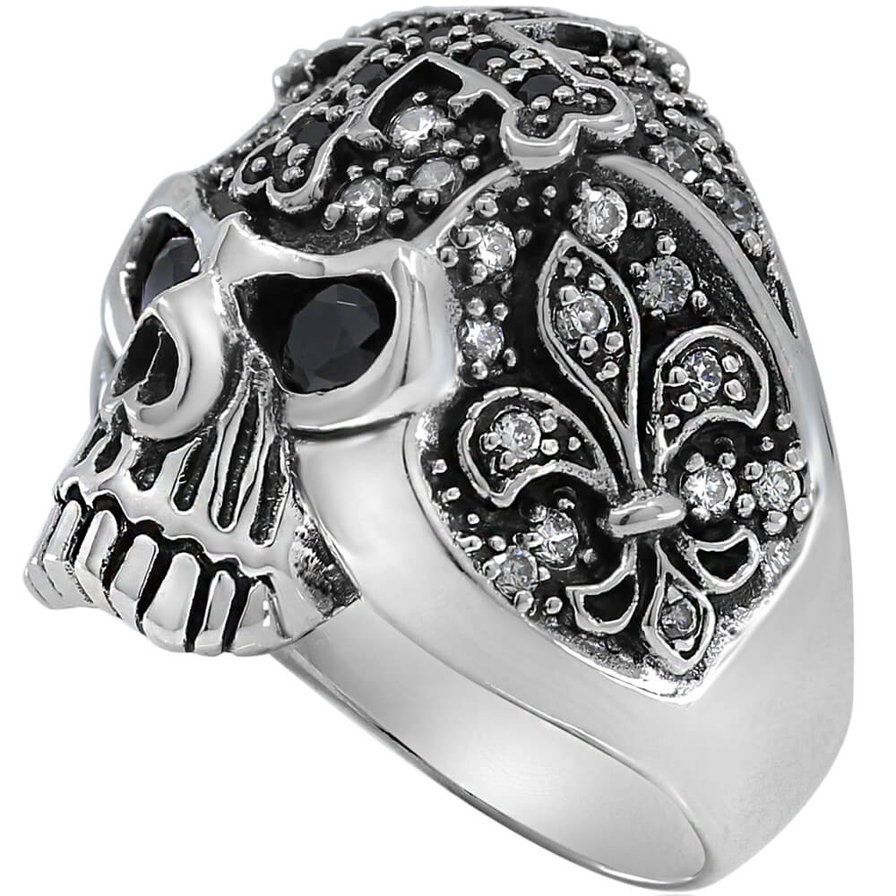 skull silver ring 