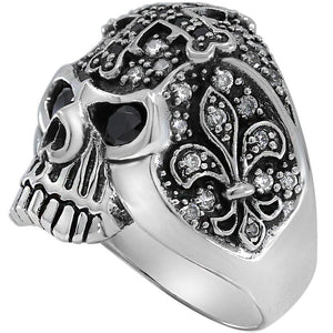 skull silver ring 