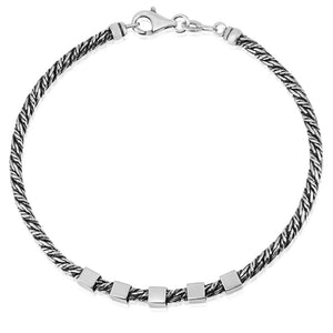925 Italy cubes design bracelet 