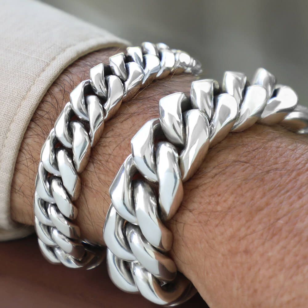 men silver bracelet
