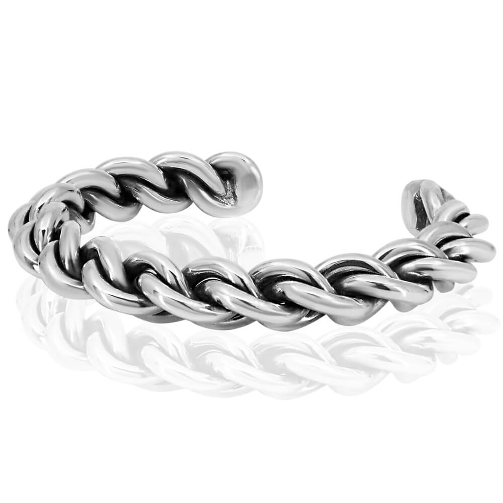 Men silver cuff bracelet