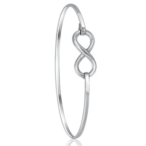 infinity silver bangle