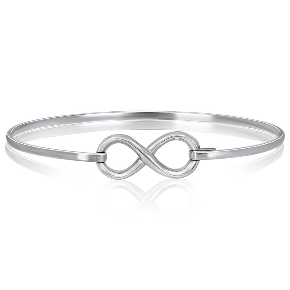 infinity silver bangle