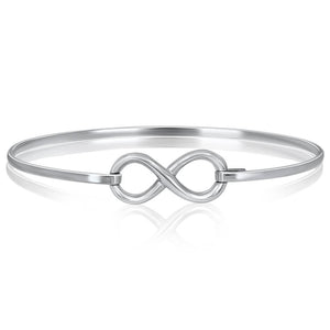 infinity silver bangle