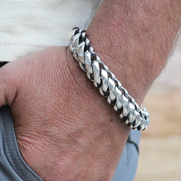 Elegant Sterling Silver Snake Chain Bracelet