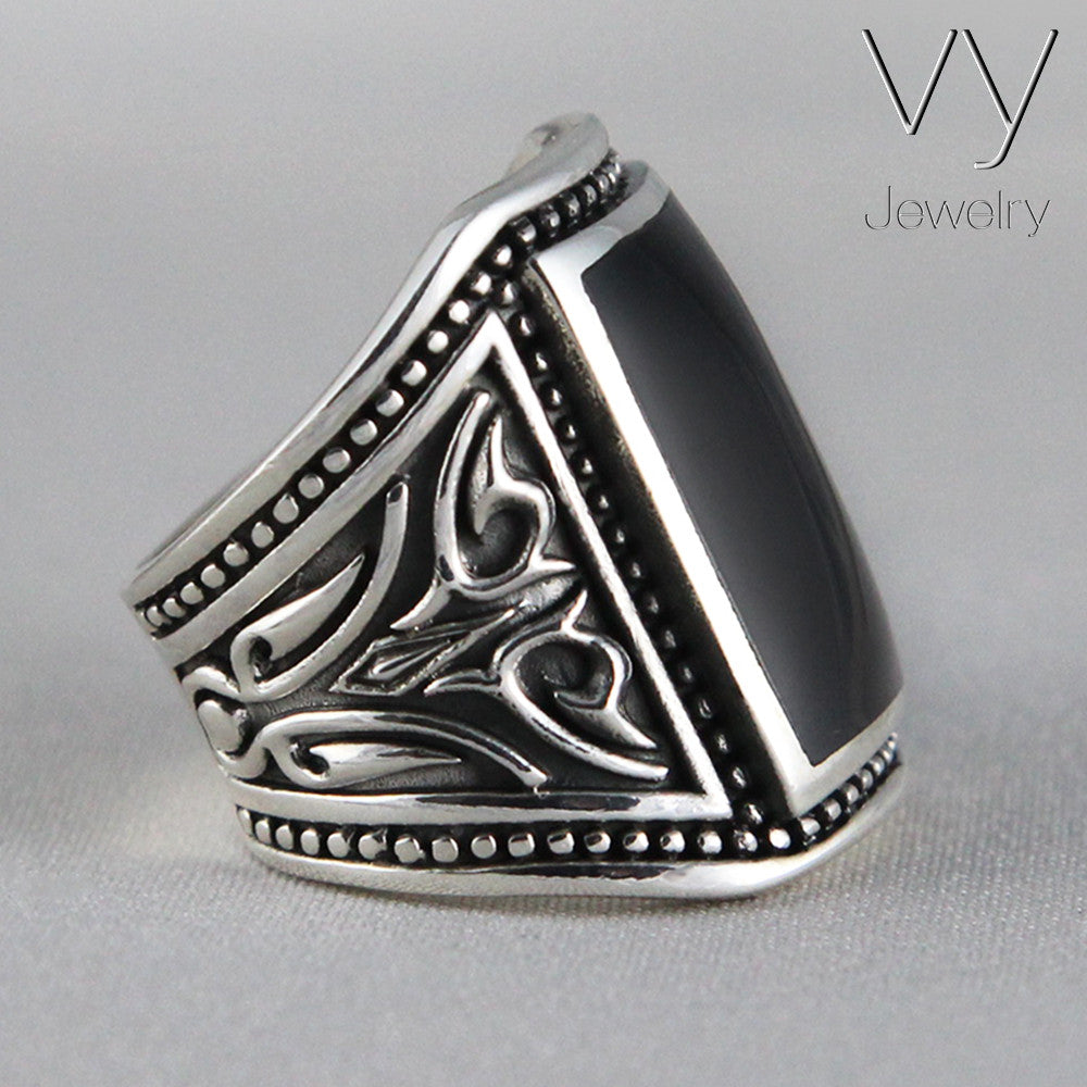 onyx men ring