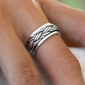 925 sterling silver spinning ring