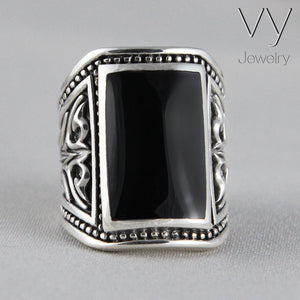 onyx men ring