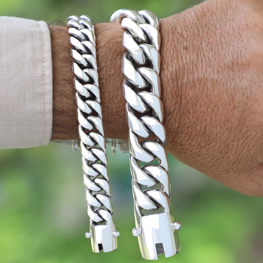 Heavy Duty  Mens bracelet silver, Bracelets for men, Bracelet sizes