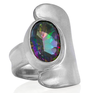 Rainbow Quartz ring