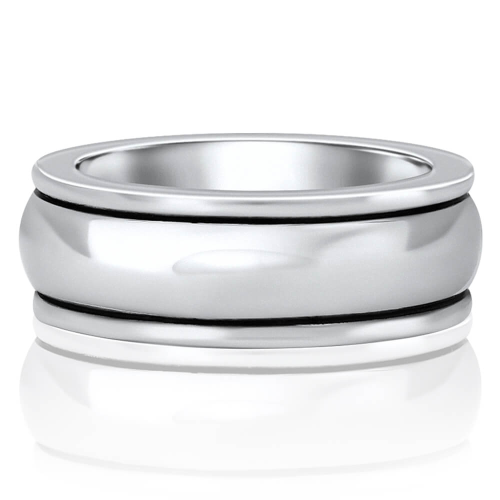 silver spinner ring