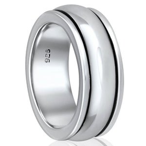 silver spinner ring