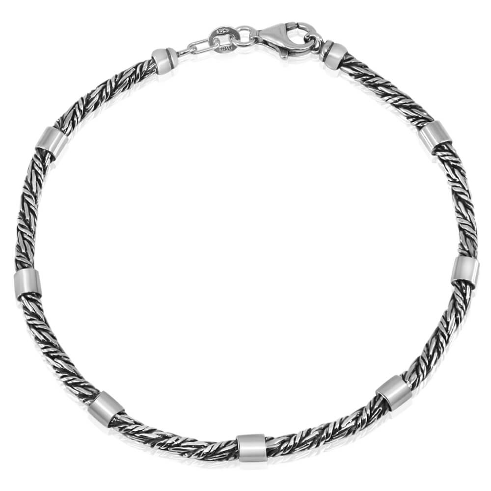 Rhodium Franco Chain Bracelet Hollow Sterling Silver 925 Italy All Sizes -  Etsy