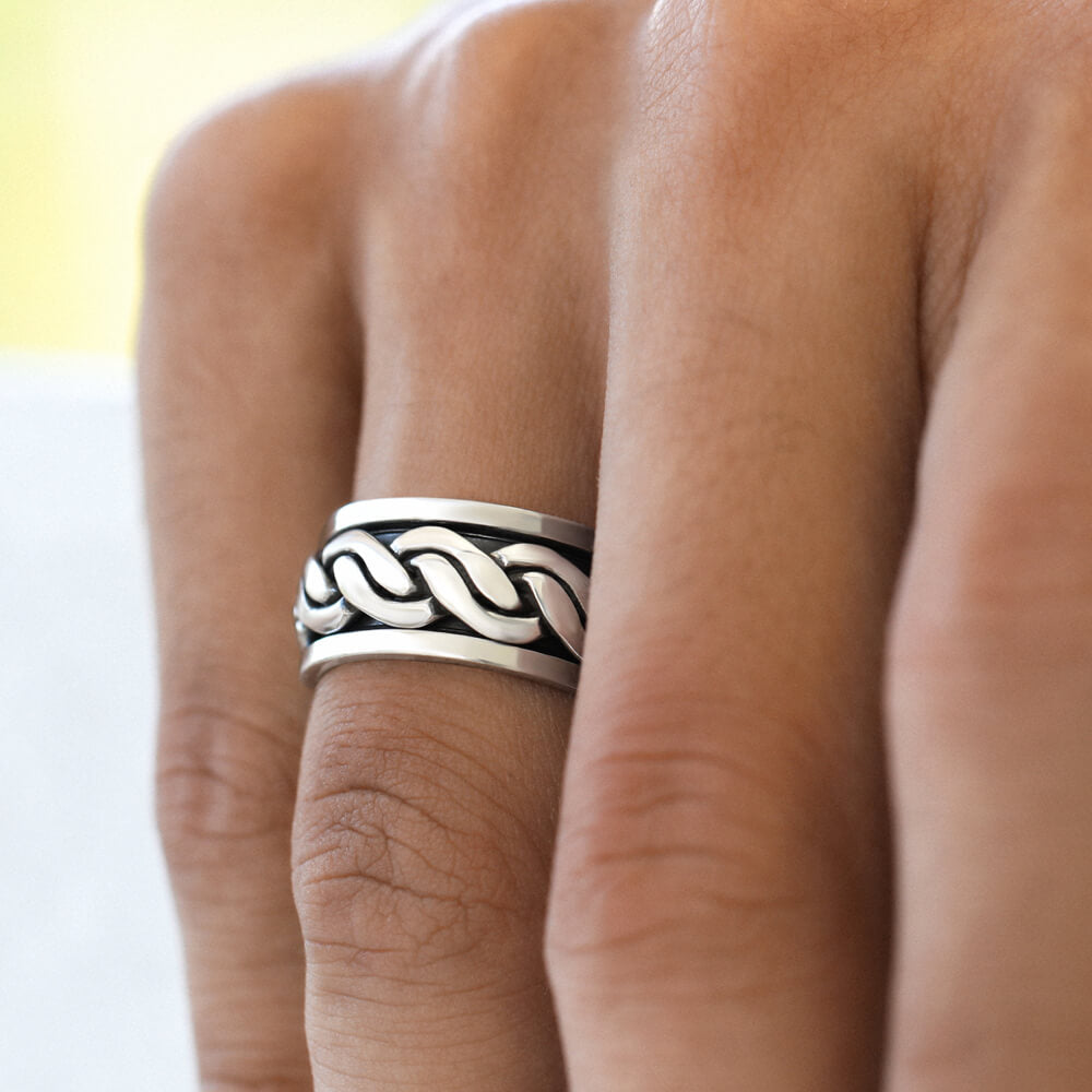 Sterling silver spinning ring