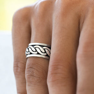 Sterling silver spinning ring