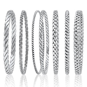 women silver bangles