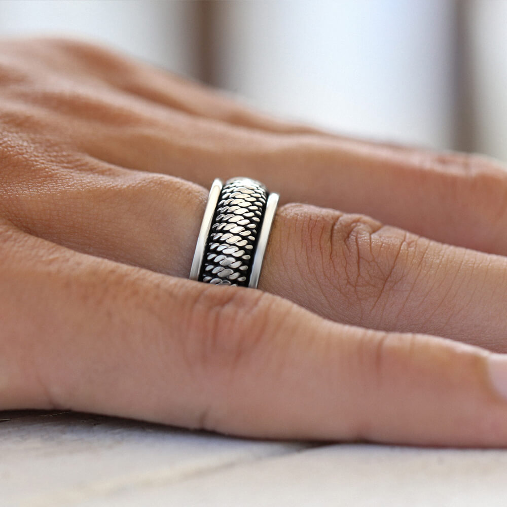 Sterling silver spinner ring