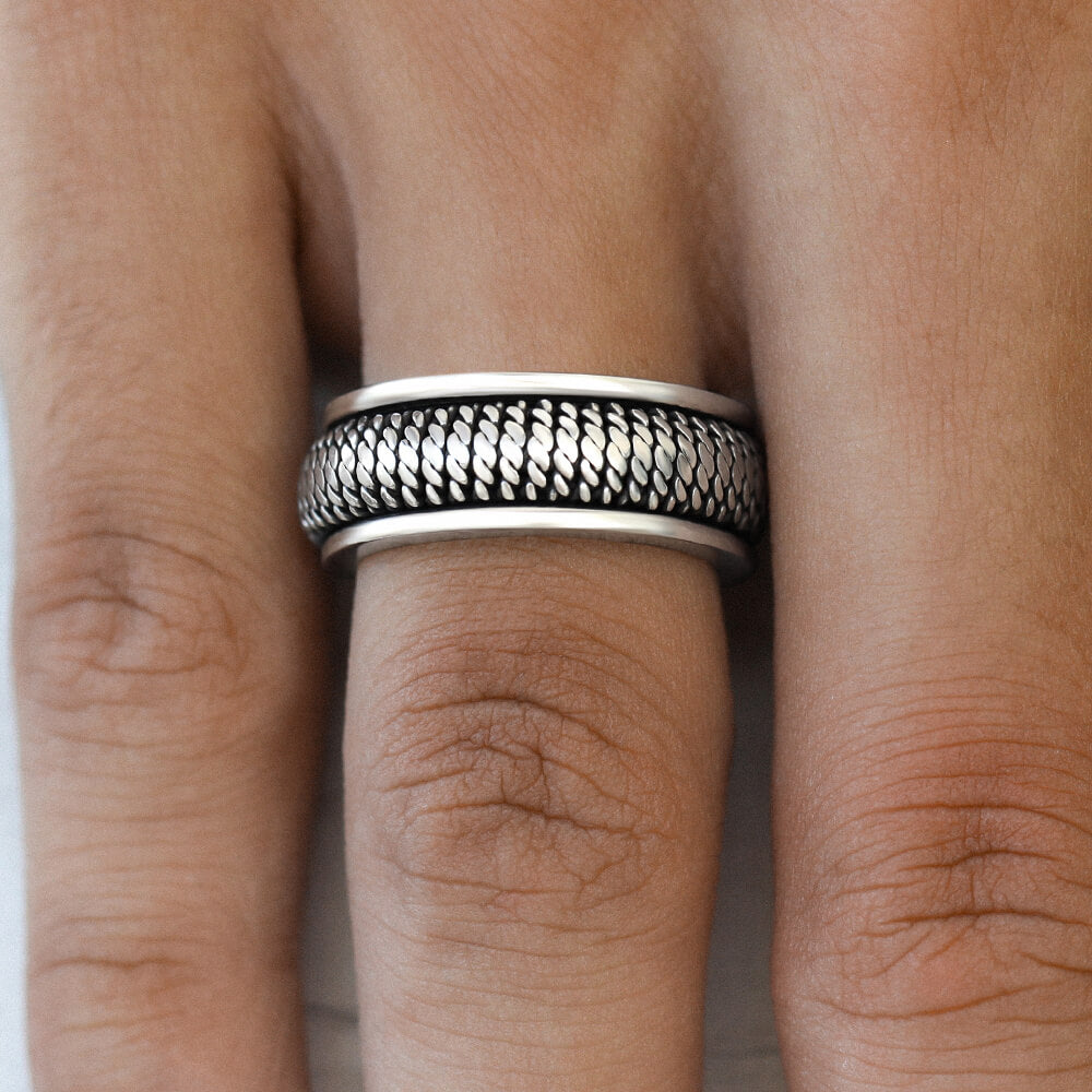 Sterling silver spinner ring