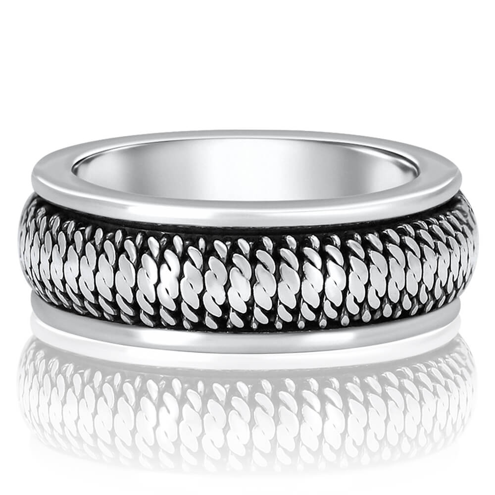 Sterling silver spinner ring