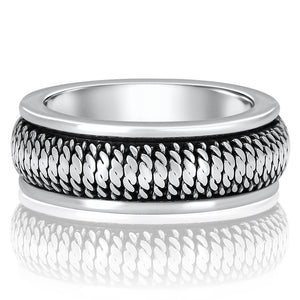 Sterling silver spinner ring